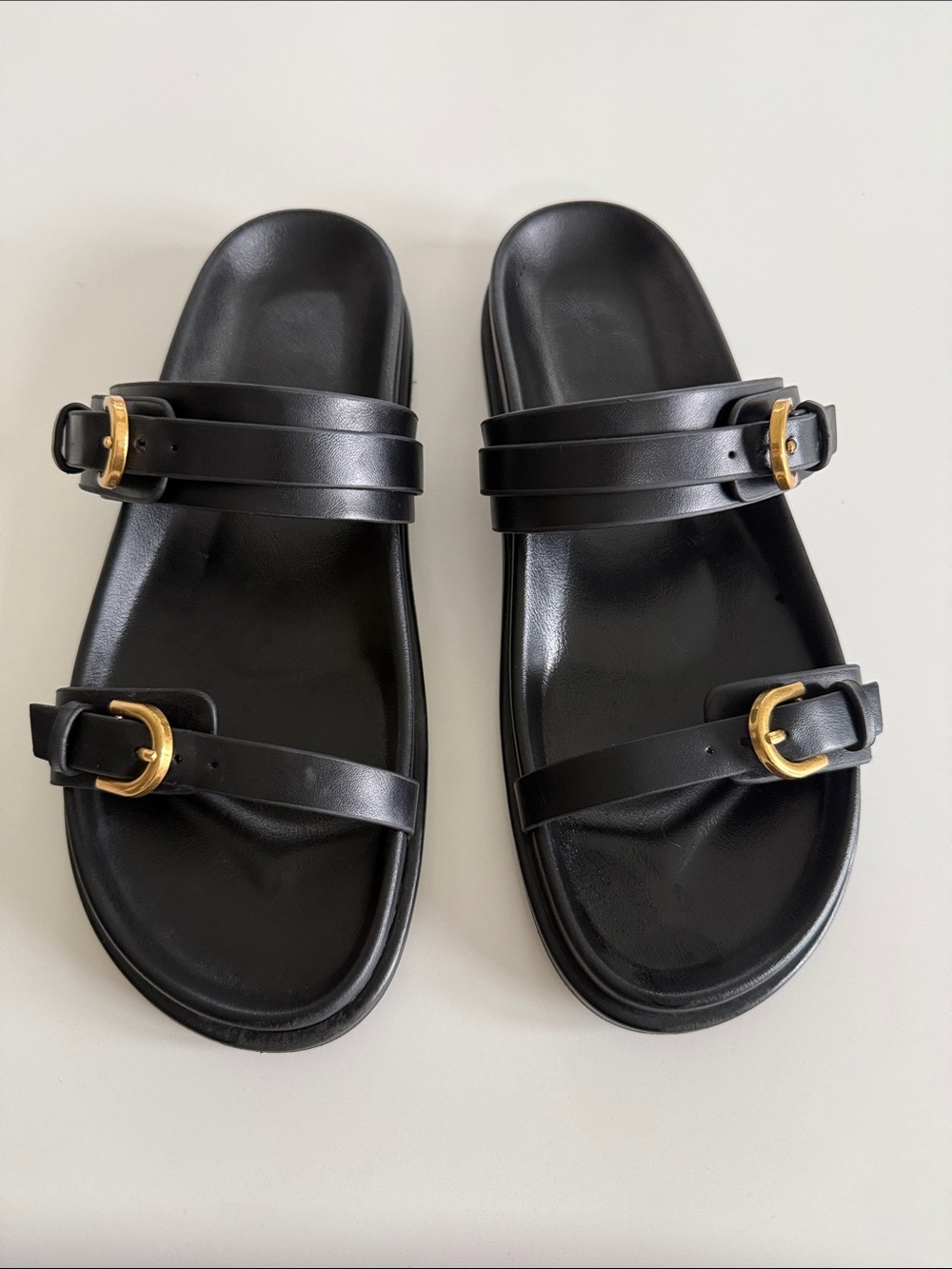 Zara Black Slide Sandals Size 41
